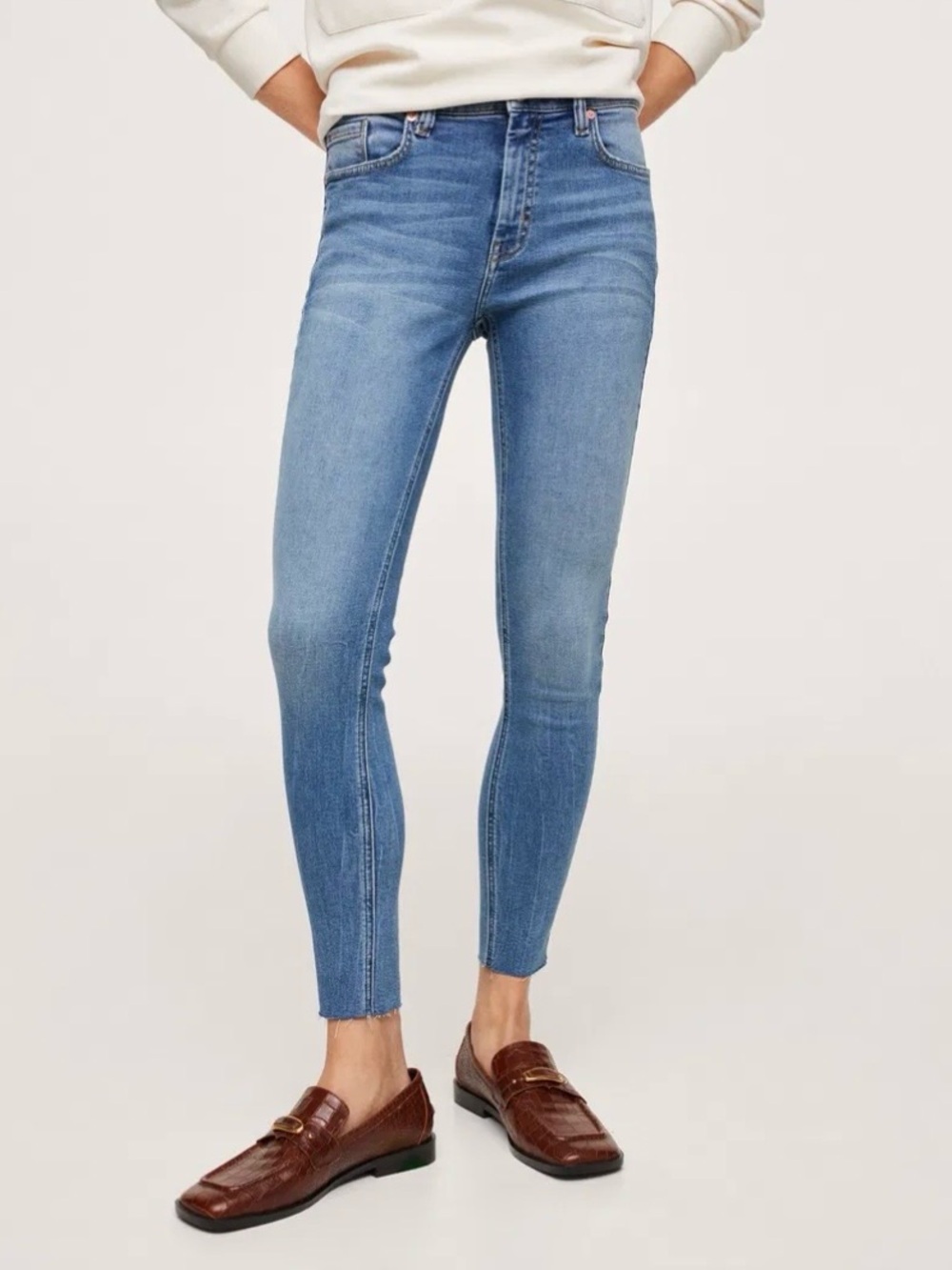 Light Blue Skinny Jeans - Unbranded Stretch Denim